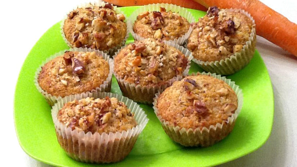 Carrot Muffins with Cinnamon Glaze