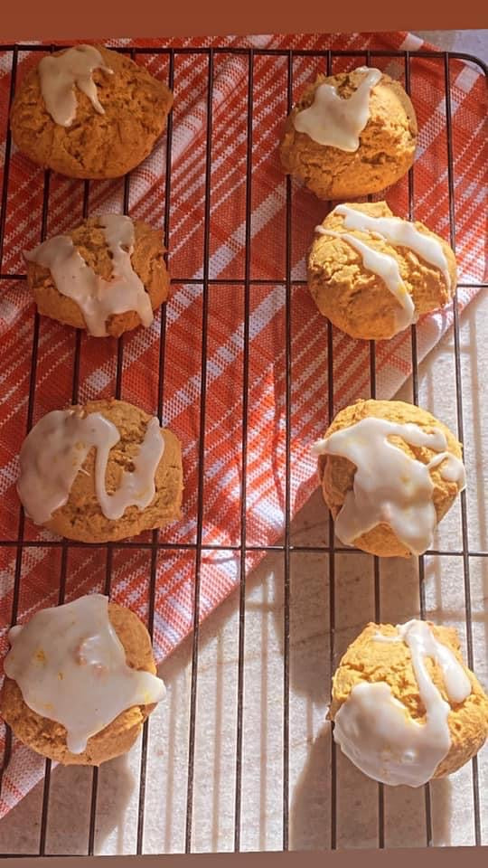 Soft Glazed Pumpkin Cookies