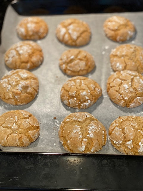 Honey Crinkle cookies (GF+DF)