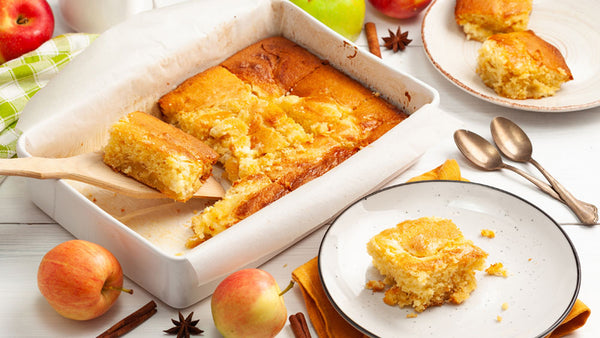 Apple Cake with Sour Cream Topping
