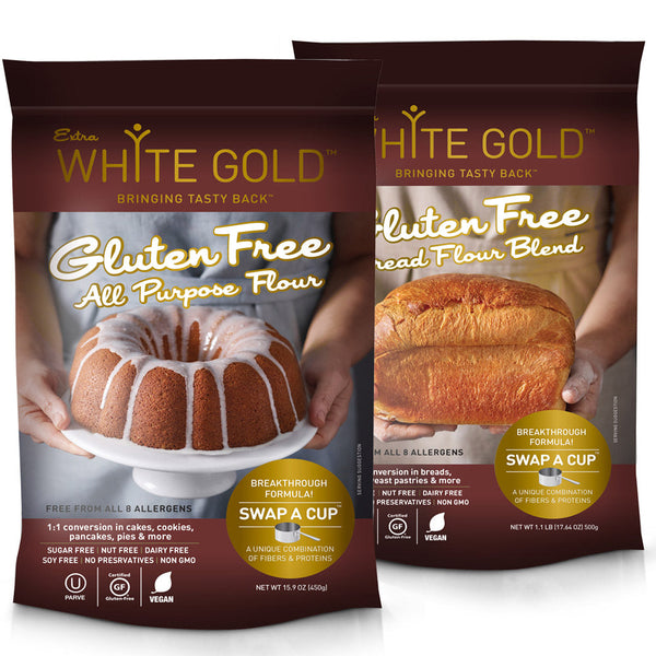 Gluten Free, Allergen Free Certified Premium Baking Mixes  Combo: Vanilla  & Chocolate Cake mix