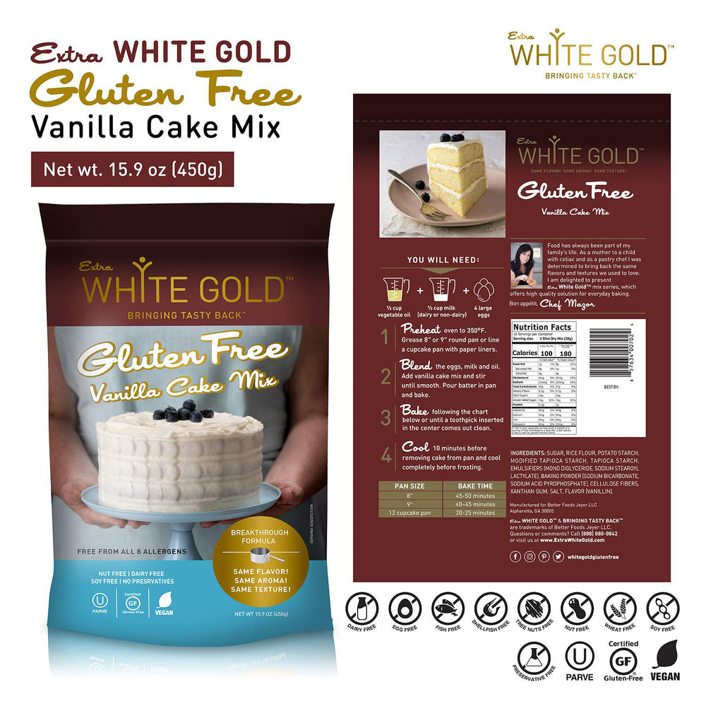 Bob's Red Mill Gluten Free Vanilla Yellow Cake Mix – 19 Oz (539g) – Exp 10/01/2026